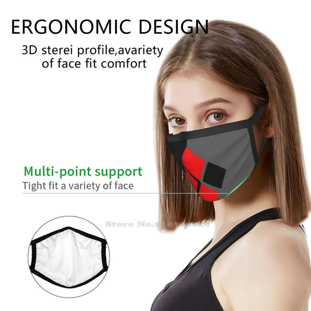 Symbol Dust-Proof Breathable Outdoor Mouth Mask Quinn Logo Symbol Bath Cool Evil Villain Gray Red Black