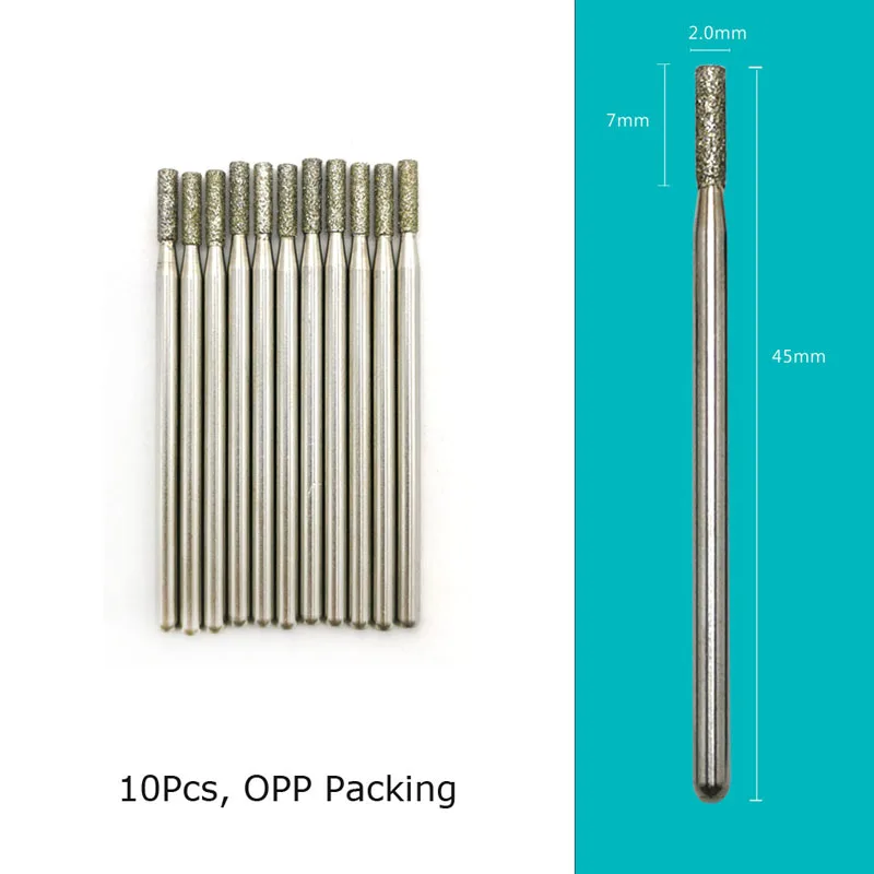 HYTOOS 10 teile/satz Nagel Bohrer Bits Diamant Schneider für Maniküre Häutchen Grat Fräser für Pediküre Nägel Zubehör Werkzeuge