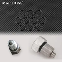 Motorcycle 10PCS 11105 Sealing Ring Engine Transmission Twin Cam Oil Drain Plug O-Ring Black For Harley Touring Sportster Dyna