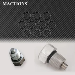 Motorcycle 10PCS 11105 Sealing Ring Engine Transmission Twin Cam Oil Drain Plug O-Ring Black For Harley Touring Sportster Dyna