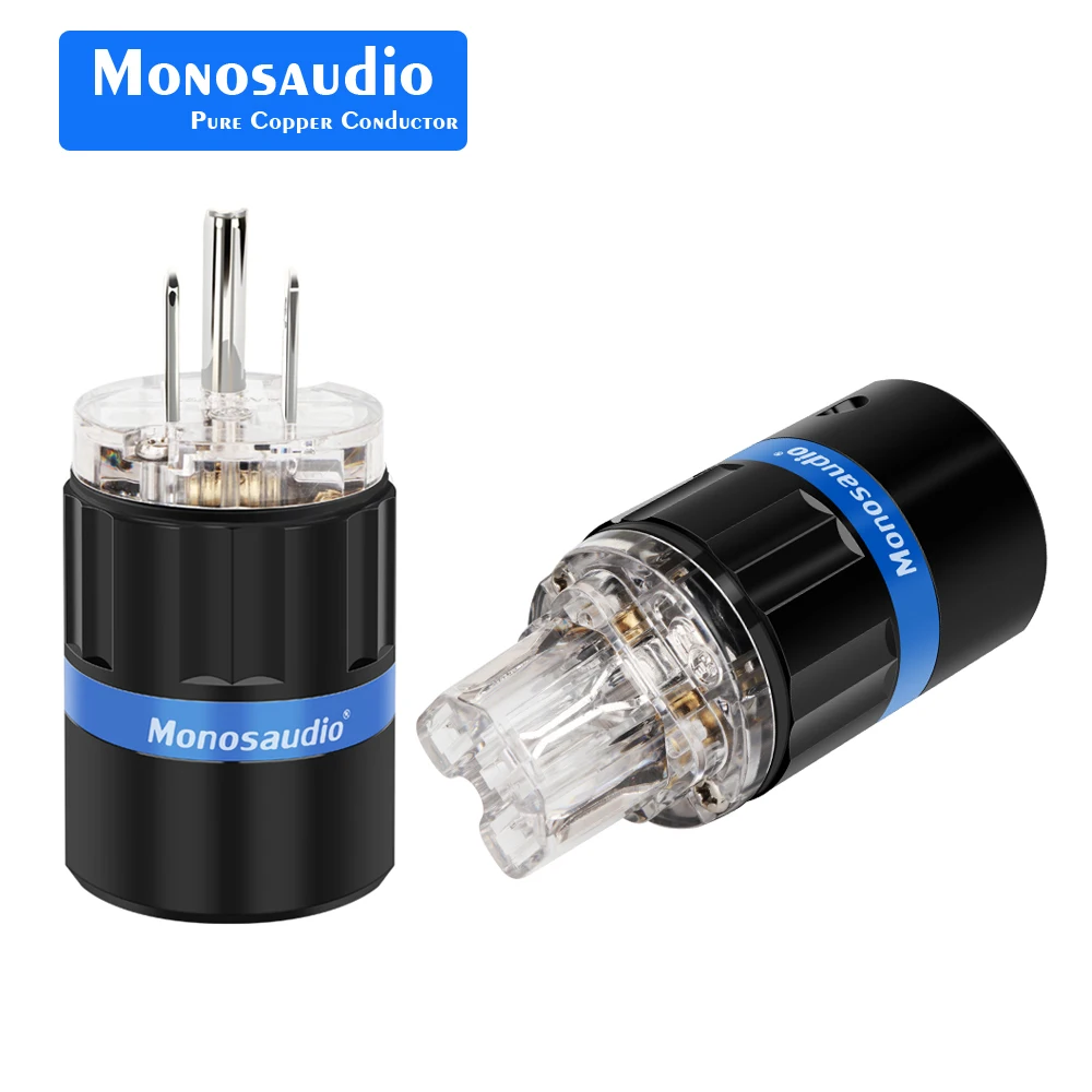 

Monosaudio M105R/F105R 99,998% родиевая чистая медь Hi-Fi американская вилка питания аудио разъем IEC гнездовой разъем