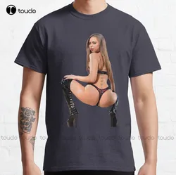 Riley Reid With Hot Black Boots T-Shirt Tee Shirt