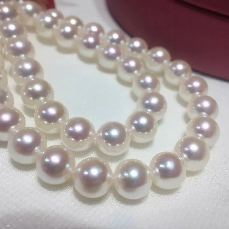 

AAAA Grading Japanese Akoya Freshwater aquaculture 10-11mm white pearl loose beads15"