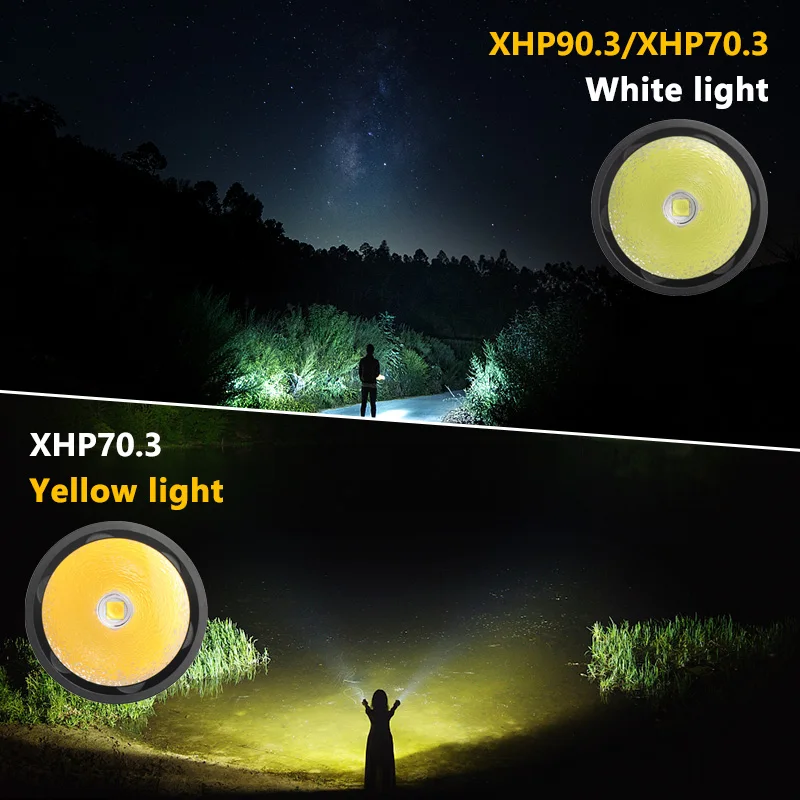 10000mAh XHP90.3 Most Powerful LED Scuba Diving Flashlight 200m Underwater Torch 4000LM Waterproof XHP70 Dive Lamp Lantern Light