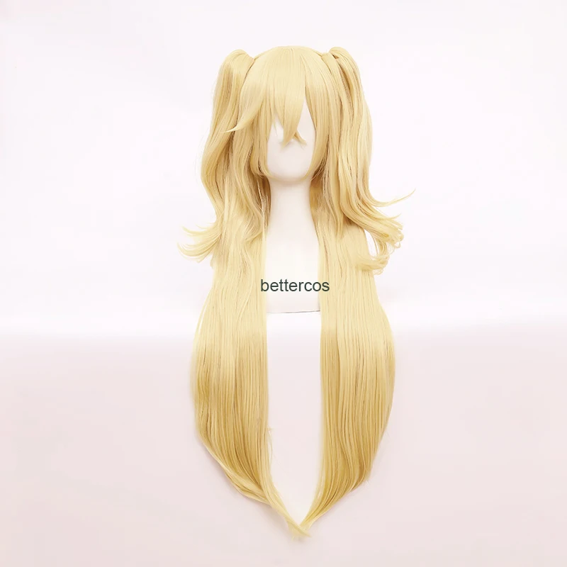 Genshin Impact Fischl Wig Long Ponytails with Ribbon Cosplay Heat Resistant Synthetic Hair Cosplay Wigs + Wig Cap