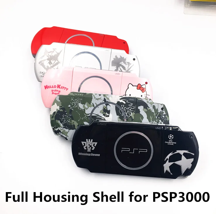 Limited For PSP3000 PSP 3000 Shell Housing Faceplate Game Console Full Housing Cover Case with Buttons Screw and Sticker