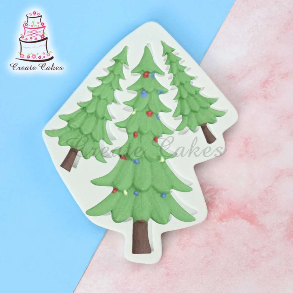 Christmas Tree Chocolate Silicone Mold DIY Cake Pastry Fondant Cake Decorating Moulds Kitchen Dessert Tool Bakeware