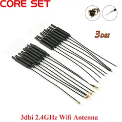 10Pcs/lot 2.4GHz WIFI Antenna 3dbi Ufl IPX Connector Brass Inner Aerial 15cm Length 1.13 Cable HLK-RM04 ESP-07