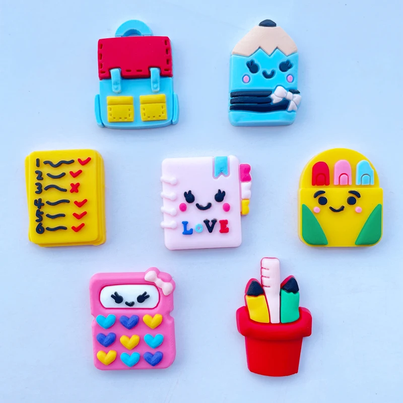 14 New Cute Cartoon Soft Plastic Net Red Learning Tool Flat Back Scrapbook Bun Center Decoration DIY Accessories B11