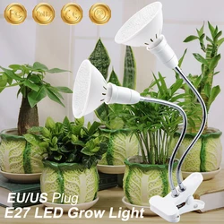 Lampe Led pour la croissance de plantes, 220V, Phyto, projecteur, ampoule, prise EU/US