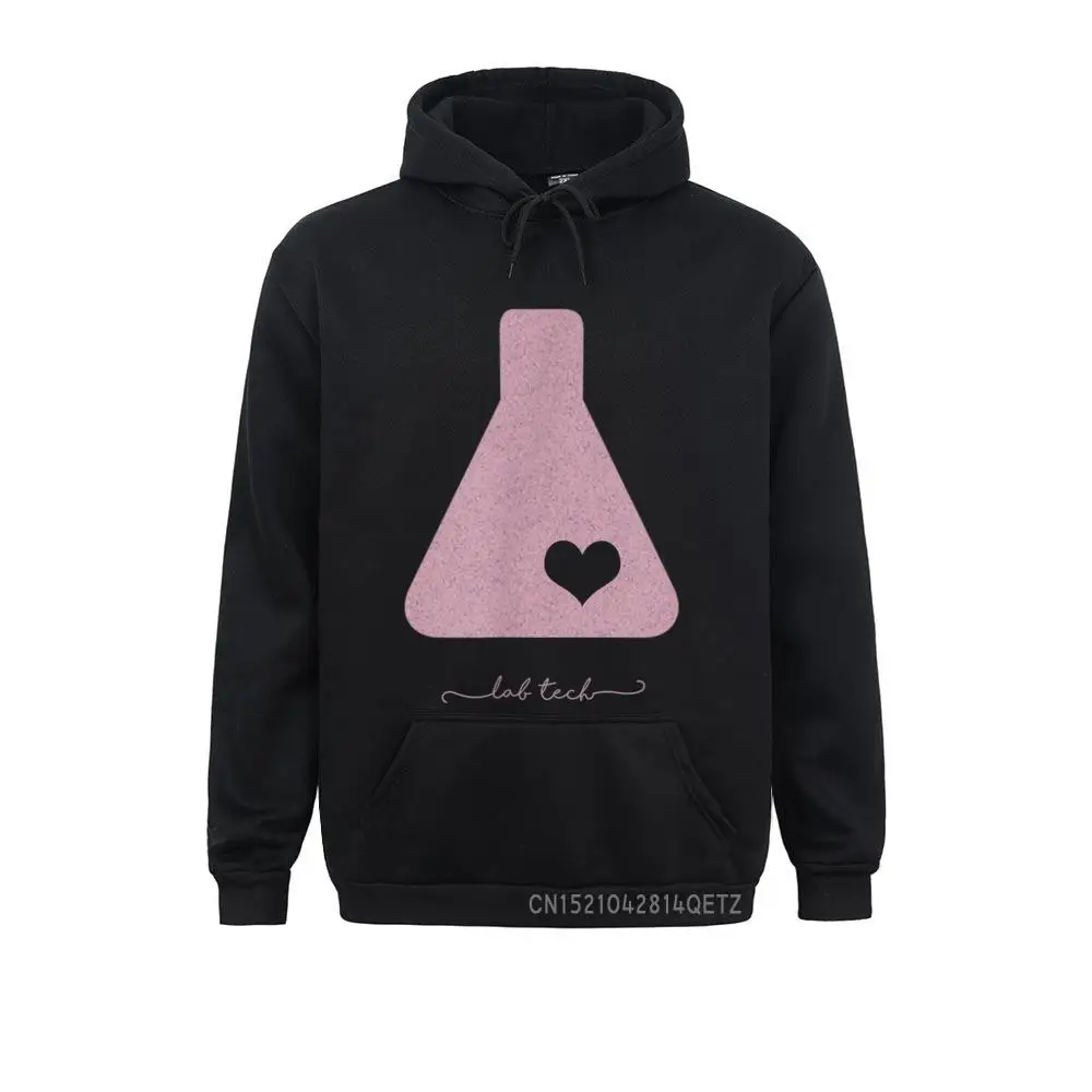 

2021 Men Women Sweatshirts Beaker With Heart Woman Medical Lab Tech Love Gift Chic Hoodies Long Sleeve Clothes Simple Style