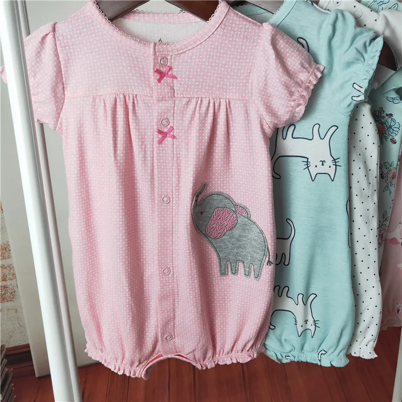 2022 Summer Baby Rompers Baby Girls Clothing 100% Cotton Newborn Baby Boy Clothes Infant Jumpsuits Short Sleeve Kids Clothes