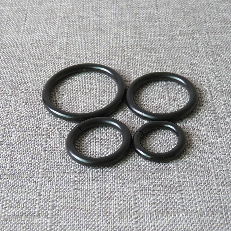 

10 pcs black metal O ring circle ring belt buckle for bag dog pet collar harness luggage backpack DIY sewing garment accessory