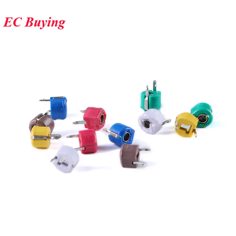 5-50Pcs Adjustable Capacitor 3PF 5PF 10PF 20PF 30PF 40PF 50PF 60PF 70PF 120PF 6mm Trimmer Variable Ceramic Capacitor Capacitance