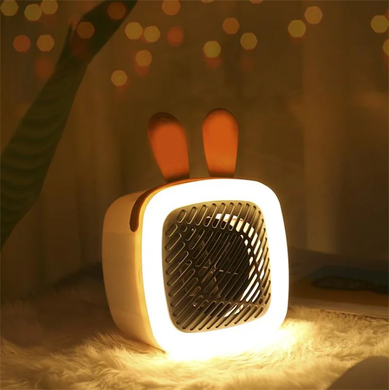 Mini Heater Fan Met Led Licht Energiebesparende Huishoudelijke Kantoor Persoonlijke Verwarming Kachel Radiator Ptc Keramische Warmer Winter QN68