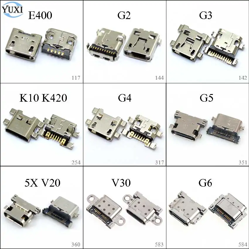 1pc For LG E400 G2 G3 G4 K10 K420 V10 V20 V30 G5 H868 G6 Neuxs 4 5X Micro USB Charging Dock Connector Charge Port Socket Jack.