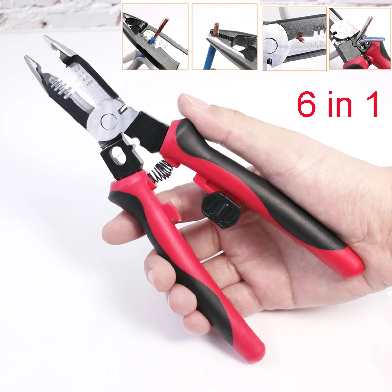 9 Inch Multifunction Wire Stripper Cutter  Electrician Professional Pliers Wire Cable Cutter Stripper Crimper