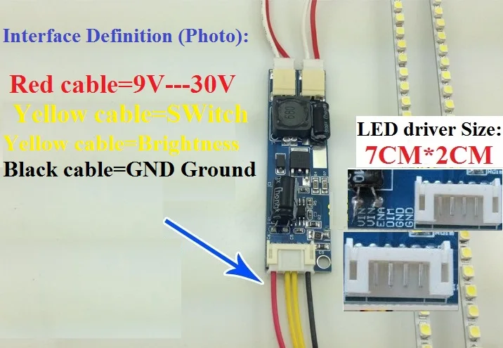 620mm * 4mm * 2mm zestaw pasków podświetlenia LED, aktualizacja 25 26 \