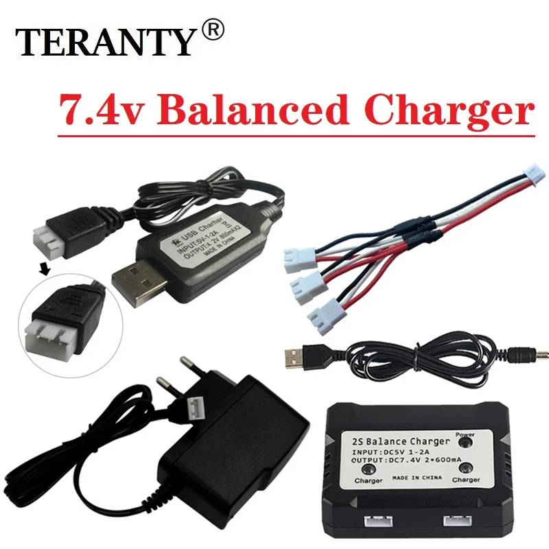 

7.4V Lipo Battery USB Charging Units For RC UAV FPV drone Spare Parts 7.4 v battery Charger RC Racing Drone DIY Accessories