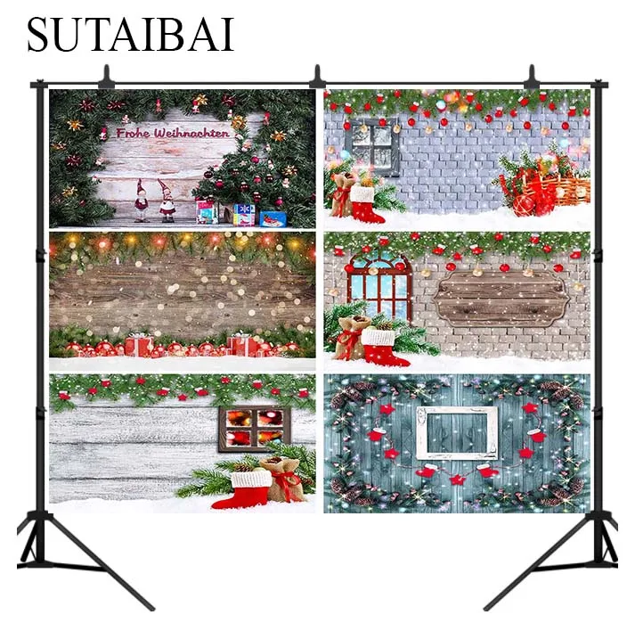 

Christmas tree lights gifts photography studio background cloth Xmas children family party decoration photo backdrop