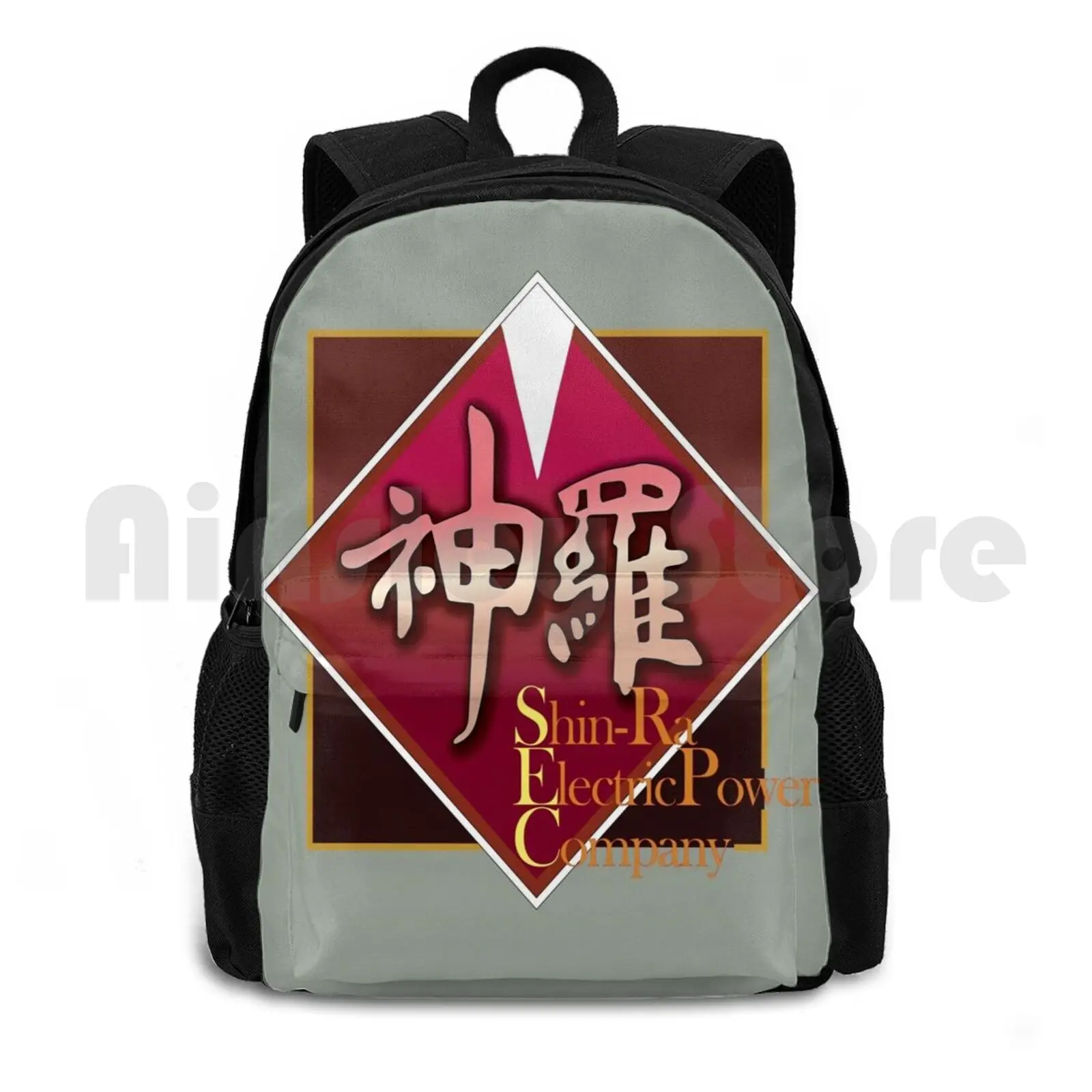 

Shin-Ra Logo Outdoor Hiking Backpack Waterproof Camping Travel Shinra Ffvii Final Fantasy Ff7 Seven Electric Video Games Shin Ra