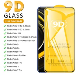 9D verre de protection complet pour Xiaomi Redmi Note 12 13 Pro 5G Note 10 9 8 7 Pro 12S 10s 11s Redmi 12 4G 5G protecteur d'écran en verre