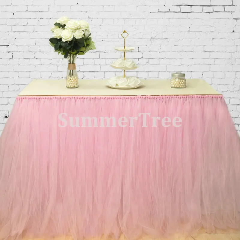 1 Meter X 80Cm Tulle Tafel Rok Wonderland Tafel Tutu Plint Bruiloft Verjaardag Baby Shower Partij Decoratie