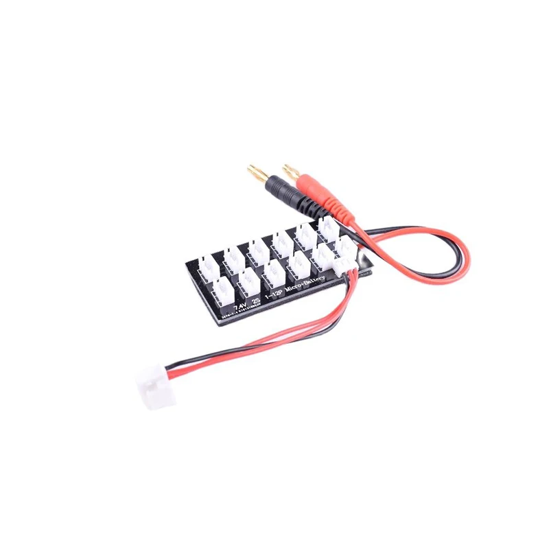 2S Parallel Charge Board 7.4V JST-PH2.0 with 4.0mm Banana Plug 2S LiPo Battery Charge Board for Balance Charger Imax B6