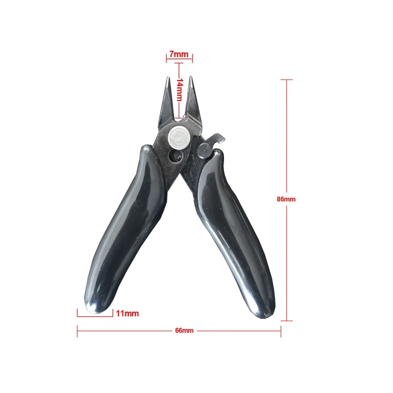 3.5 Inch Diagonal Pliers Mini Wire Flush Cutter Mini 170 Oblique Cutting Pliers Wires Insulating Rubber Handle Model Pliers