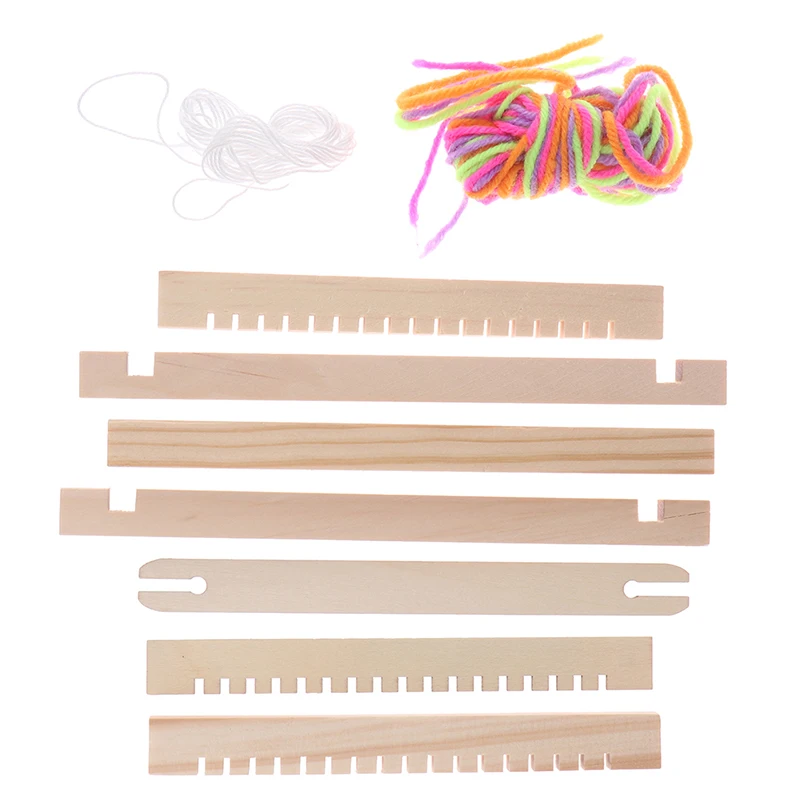 DIYไม้แบบดั้งเดิมทอผ้าLoom Craftเส้นด้ายถักด้วยมือถักเครื่องเด็กของเล่นเพื่อการศึกษาของขวัญขายร้อน