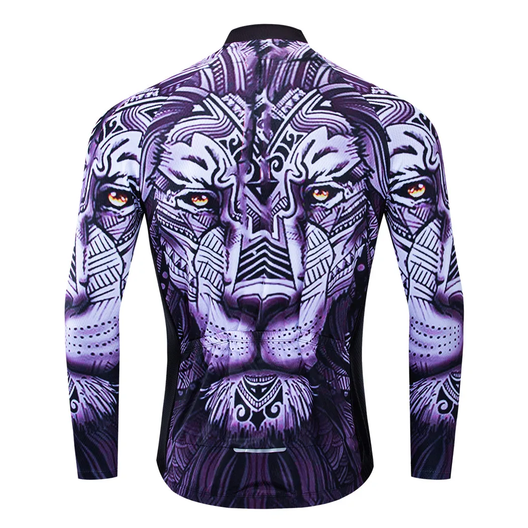 Weimostar 2024 Autumn Cycling Jersey Long Sleeve Men Lion Cycling Clothing Tops Spring MTB Bike Jersey Road Bicycle Jackets