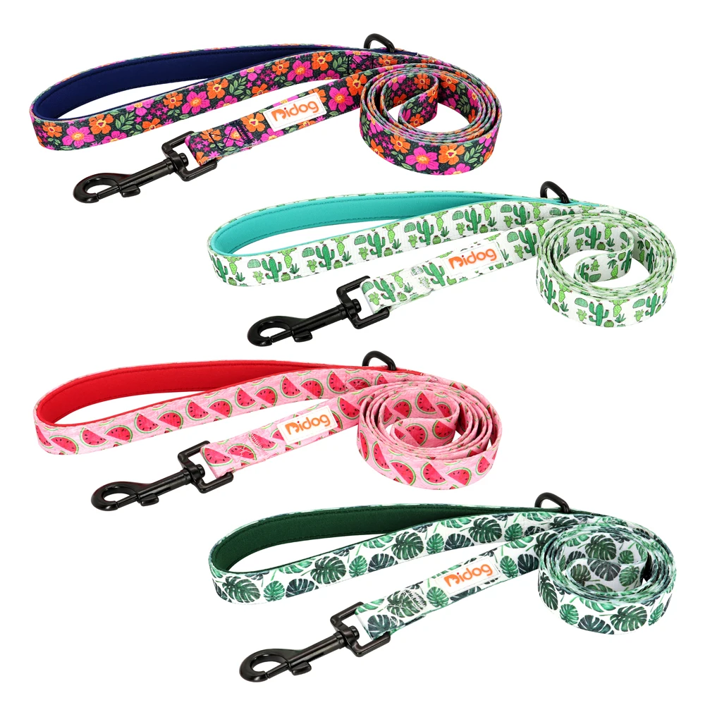 150cm Dog Leash Nylon Print Pet Cat Walking Belt Dogs Cat Lead Rope With Padded Handle for Dogs Cats Bulldog Pug Chihuahua