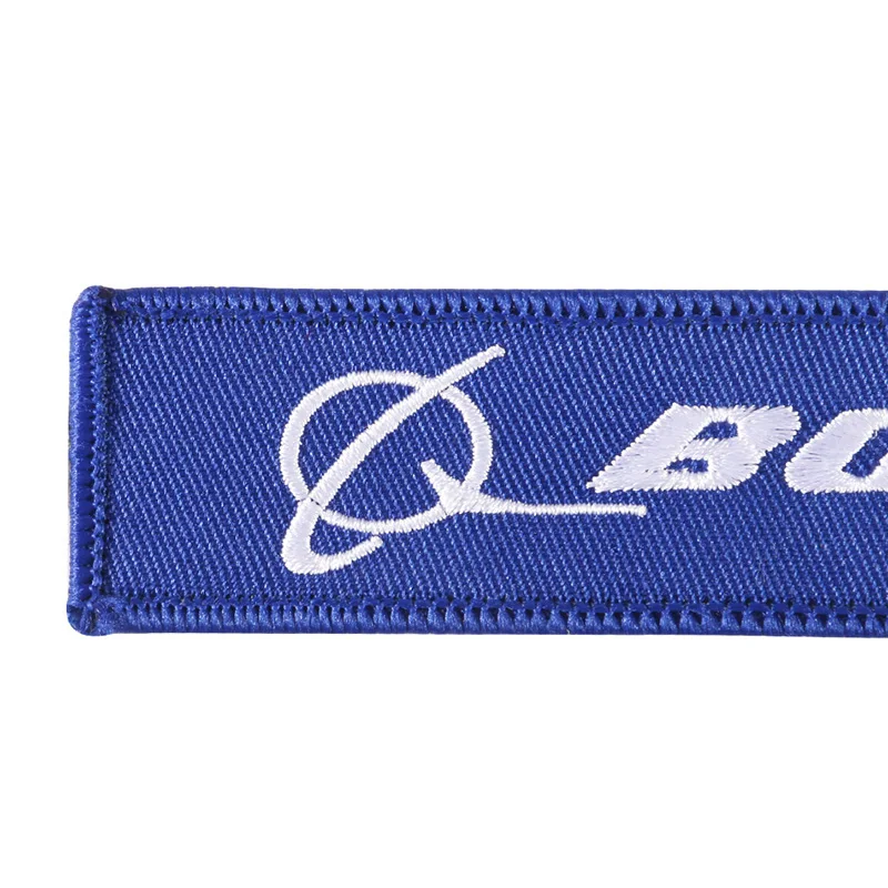 Remove Before Flight Boeing Keychain Embroidery Special Tag Label Aviation Key Chains for Gift OEM Key Ring Fashion Jewelry