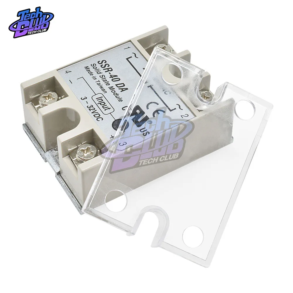 5PCS Plastic SSR Transparent Protection of Solid State Relay Front Cover Stand Suitable for DC-DC AC-AC DC-AC