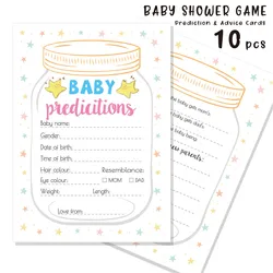 10Pcs Baby Shower Game Cards For First Birthday Family Gender Reveal Games Anniversary Party Birthday Party Decoration