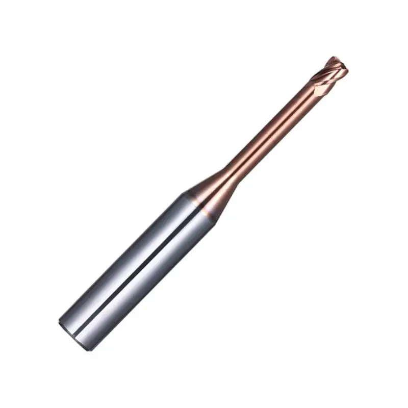 HRC60 Micro 2 Flute End Mill Cutter MicroRound Nose Milling Cutter 4 Flutes Rib Corner Radius End Mill Tungsten Steel End