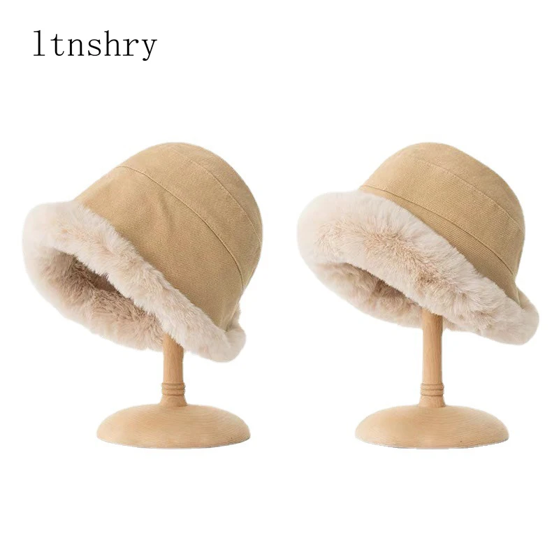 

New 2021 Winter Fur Hat With Earflaps Women Thicken Warm Cap Hooded Lady Outdoor Windproof Soft Fluffy Beanies for Women