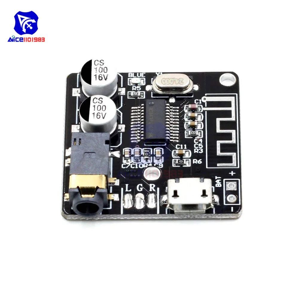diymore Mini Bluetooth 4.1/ 5.0 MP3 Verlustfreier Decoder Verstärkermodul Micro USB 3.5mm Audioausgang Verstärkerplatine für Auto – Detail 9