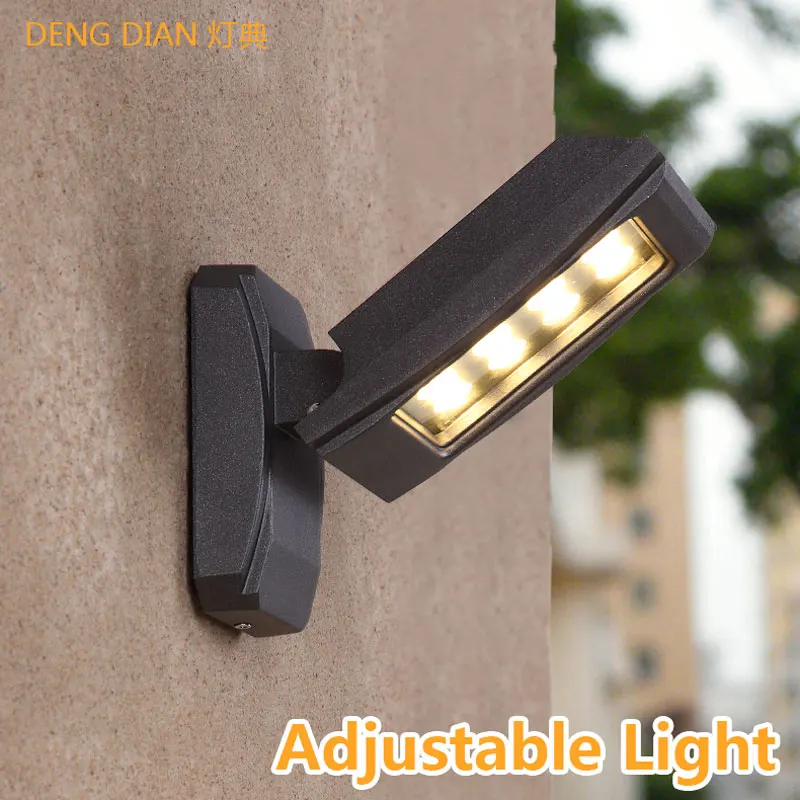 Adjustable LED Outdoor Lighting home industrial wall light Lamp Exterior Porch Lights  for balcony hallway aisle Corridor 12W