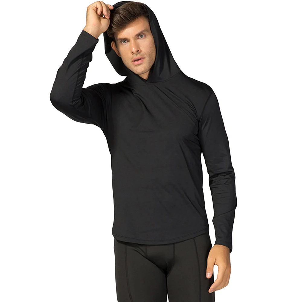 Sweat-shirt de sport à manches longues pour hommes, à séchage rapide, pour la course, le Fitness, SPSYL0099