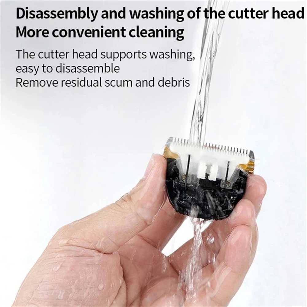 전문 전기 헤어 클리퍼, LED 디스플레이 포함, 5 단 미세 조정, 저소음, 세척 가능 헤드, 살롱 사용, 헤어 트리머