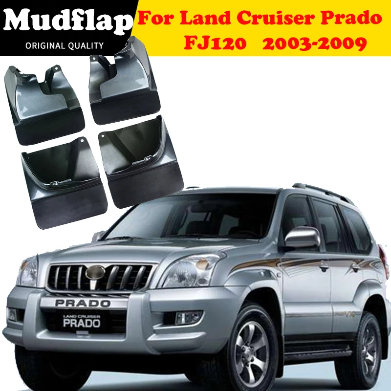 Molded Mud Flaps For Toyota Land Cruiser Prado FJ120 120 2003 2009 Splash Guards Mudguards Front or Rear