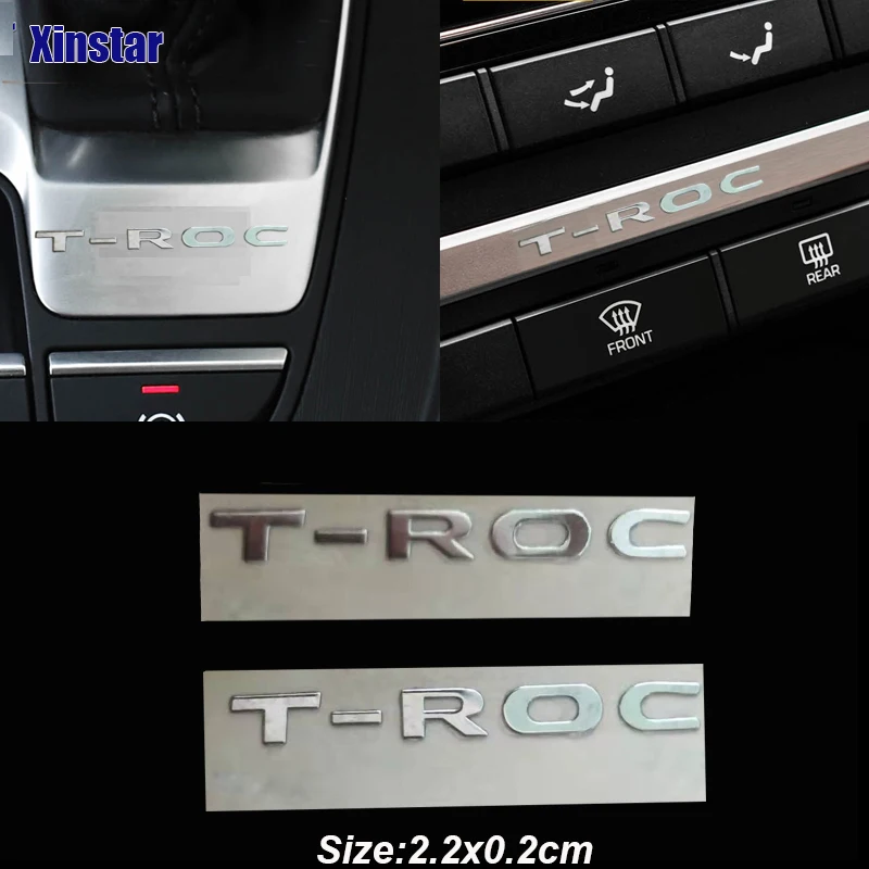 Stainless Steel Car Interior Decals Sticker For Volkswagen TROC T-Roc