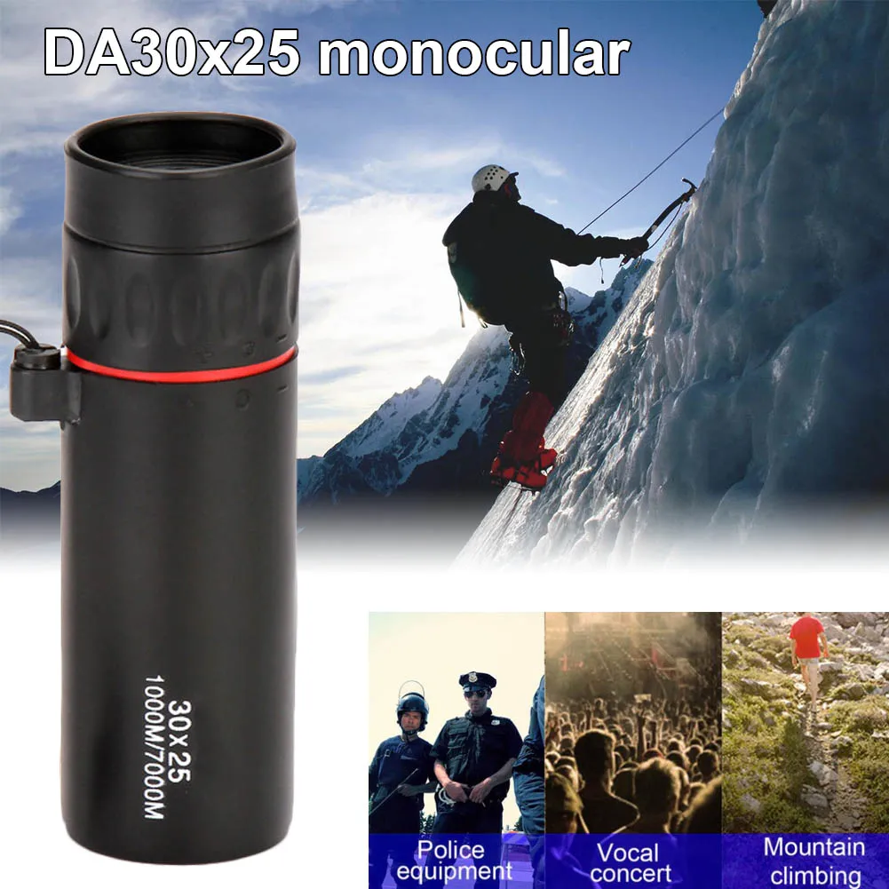 HD Monocular Telescope 30X25 Waterproof Mini Portable Zoom 7X Scope For Travel Hunting  Optic Scope Big Vision Telescopio