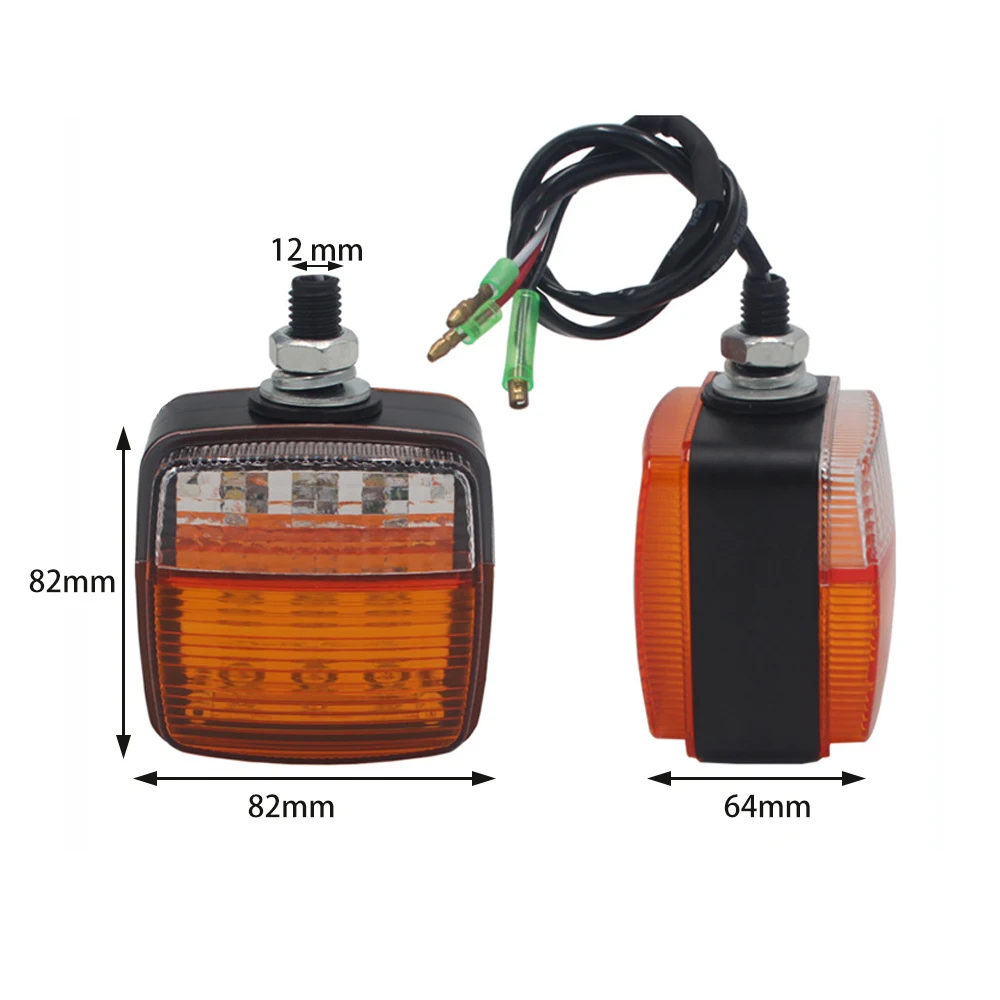 2Pcs LED Forklift Light 12V 24V Tractor Turn Signal Motorcycle Direction Indicator Amber White Truck Trailer Position Lamp