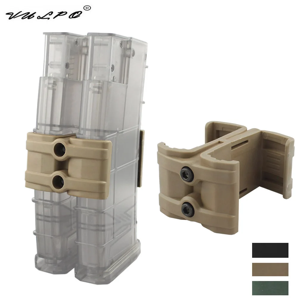 VULPO Tactical Rifle Gun M4 AR15 Magazine Parallel Connector Double Magazine Coupler Clip Holder Hunting Accessories