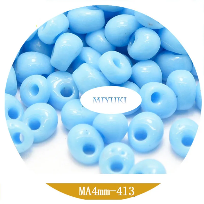 Japan Imported Miyuki Glass Beads Water Drop Beads 4mm 7 Colors Solid Color 5g