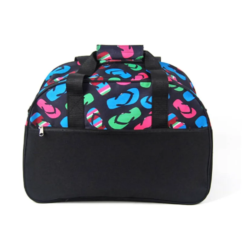 

New Slipper pattern travel bag luggage foldable shoulder bolsas large capacity organizer weekend duffle luggage bag