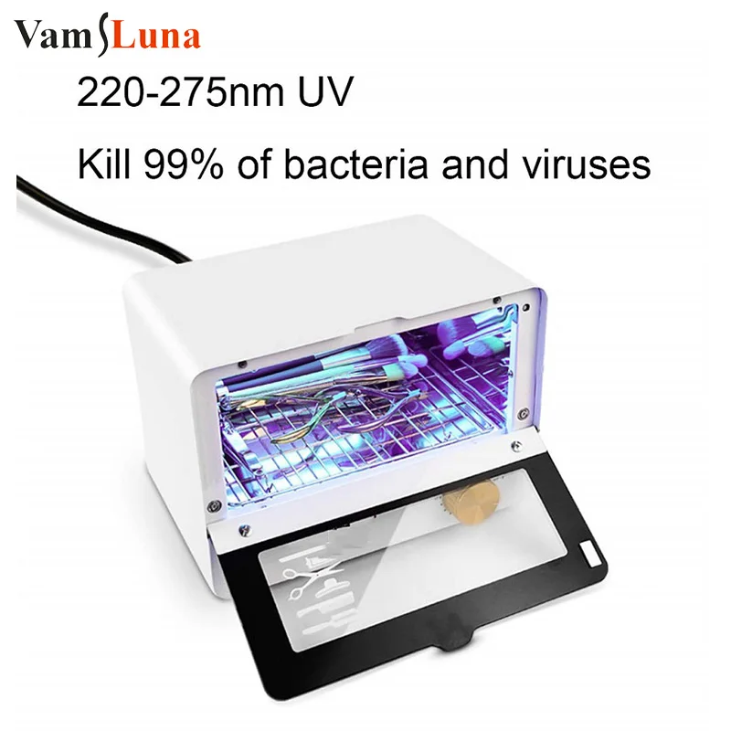 esterilizador de instrumentos, Caja esterilizadora UV eléctrica para herramientas de arte de uñas, caja desinfectante para tatuajes, belleza y