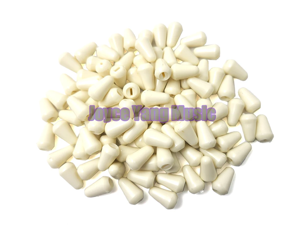 Niko 100pcs Aged White 5 Way Switch Tips Caps For Strat Style Electric Guitar